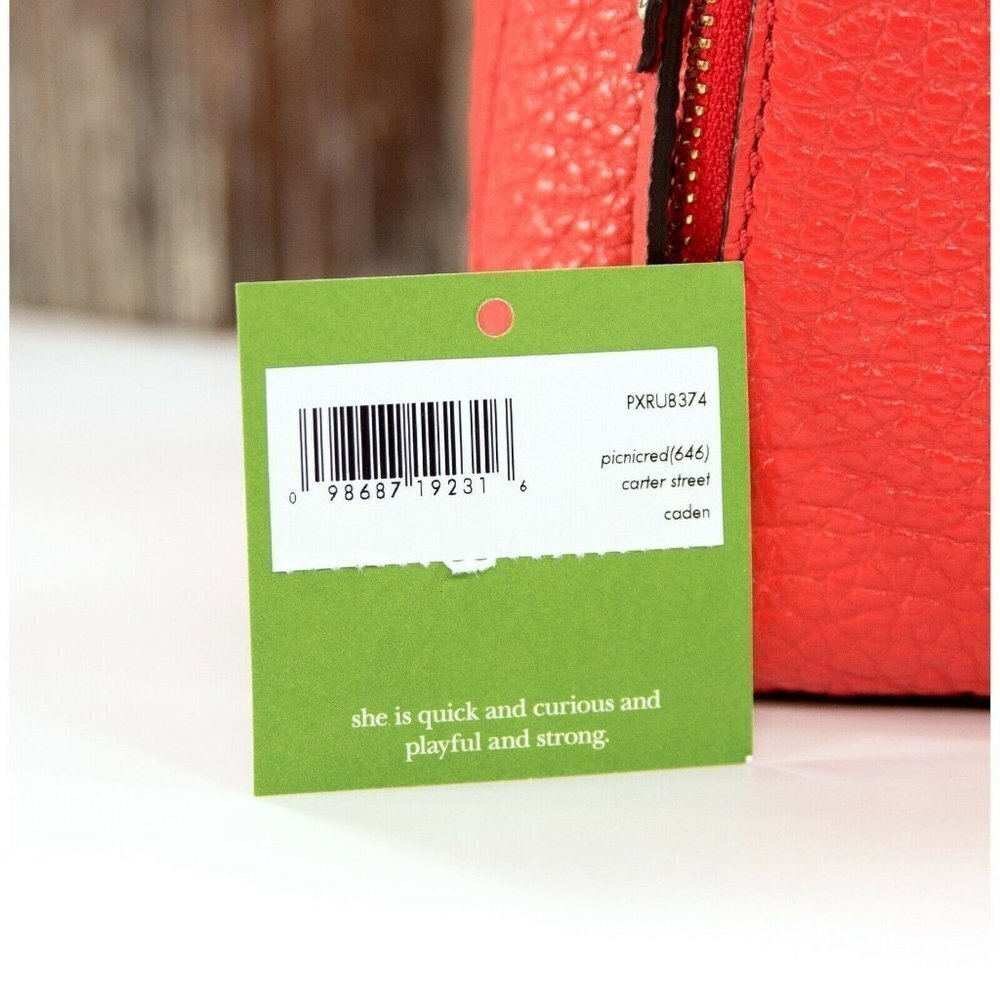 Kate Spade Carter Street Caden Picnic Red Leather Backpack Bag NWT - Picture 4 of 8